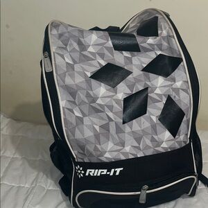 Black and Gray baseball/softball bag.